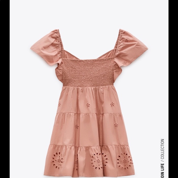 Zara open work embroidery dress - Picture 4 of 8